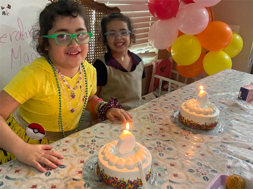 Twins Serafina and Magdalena recently turned 6 years old
